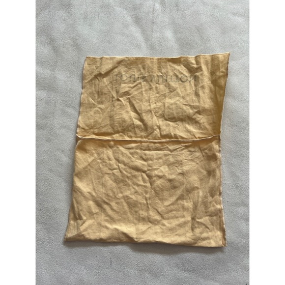 Louis Vuitton Vintage Tan Cotton Flannel Dust Bag Flap Closure Logo Small Medium - Picture 7 of 8